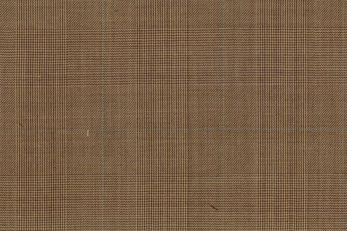 Caesar Romeo 22683-110 TAN W/BLUE CHECK fabric swatch