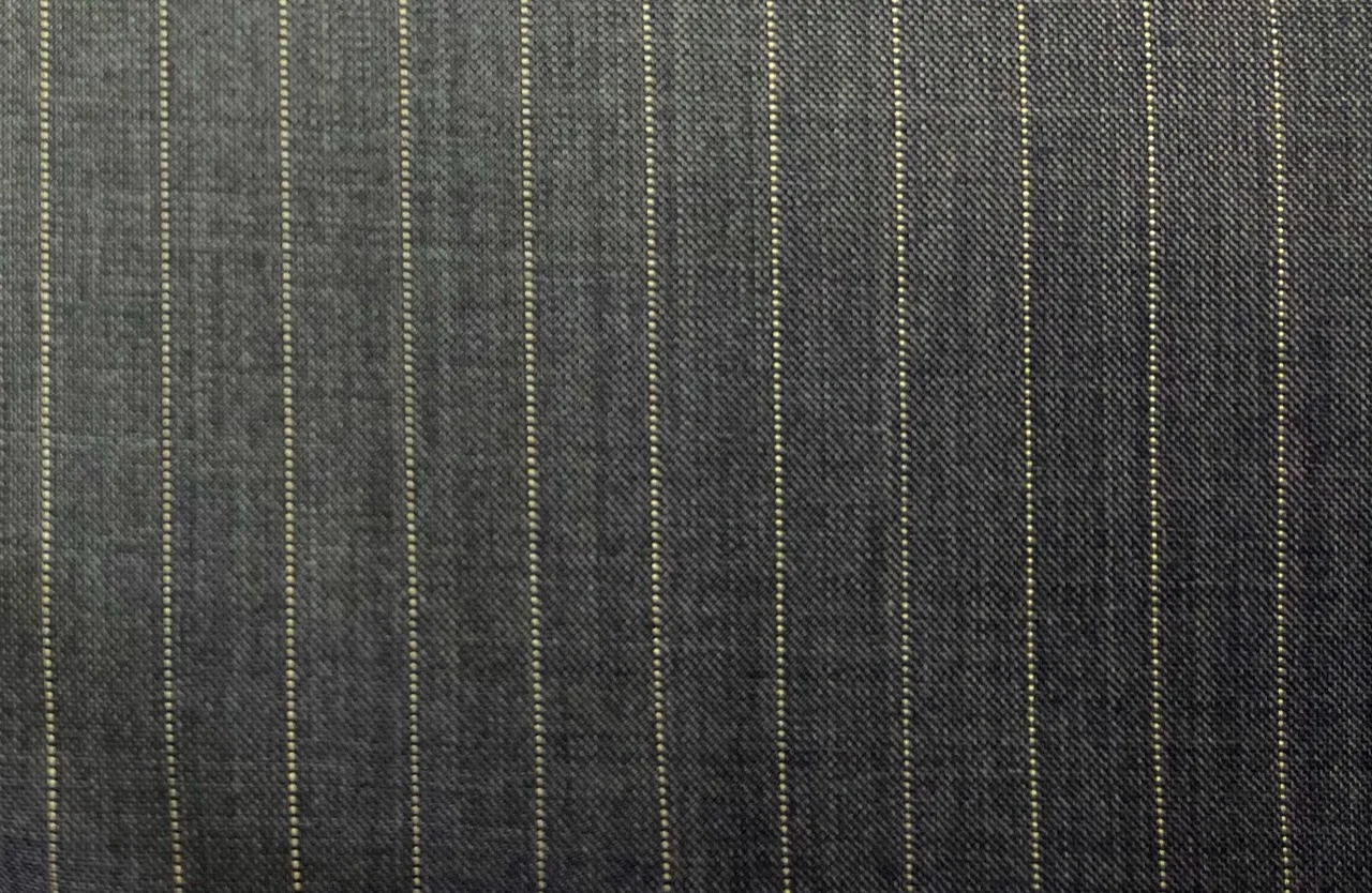 Caesar Romeo 25195-110 GREY W/ TAN STRIPE fabric swatch
