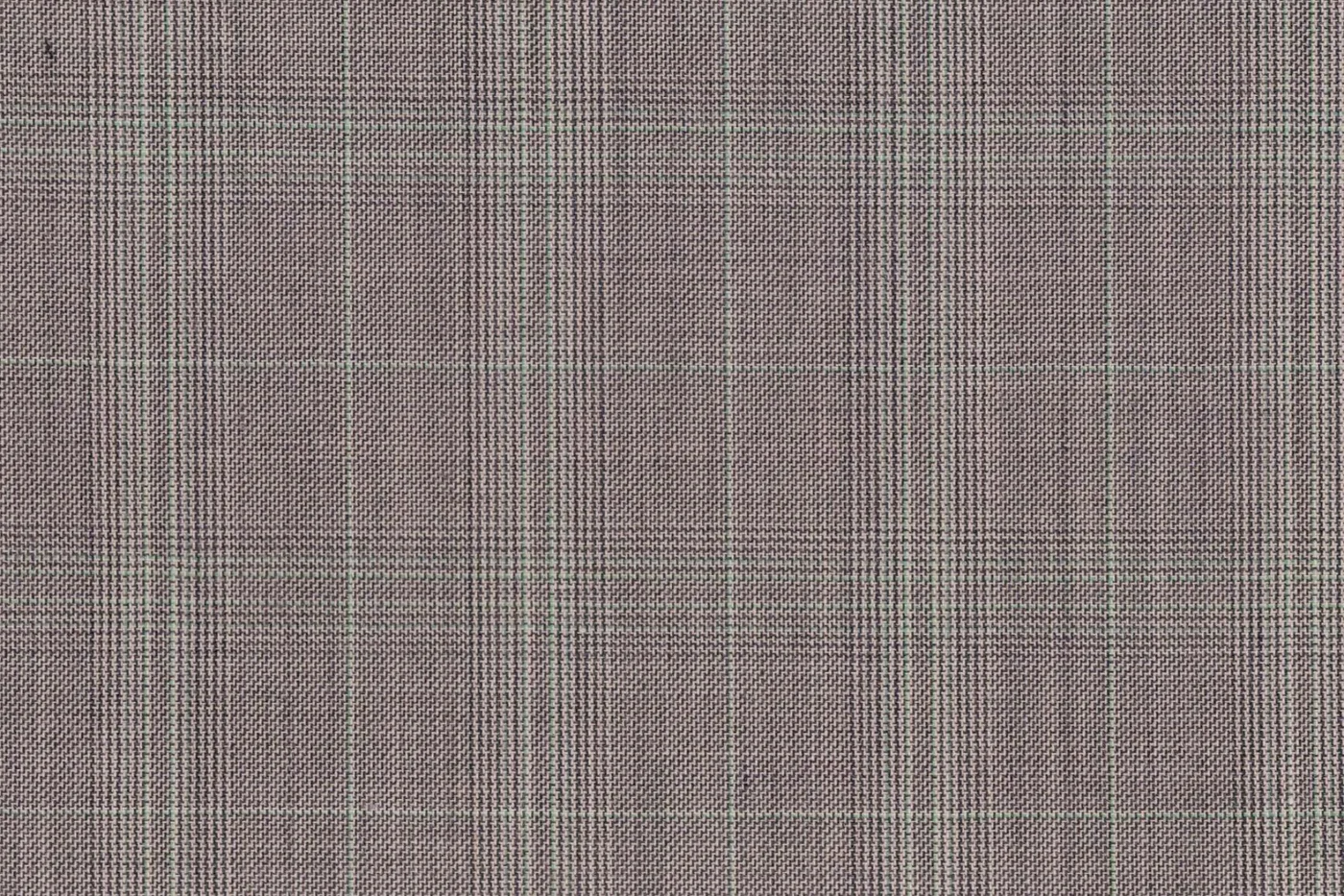 Caesar Romeo 26458-110 SILVER W/MINT CHECK fabric swatch