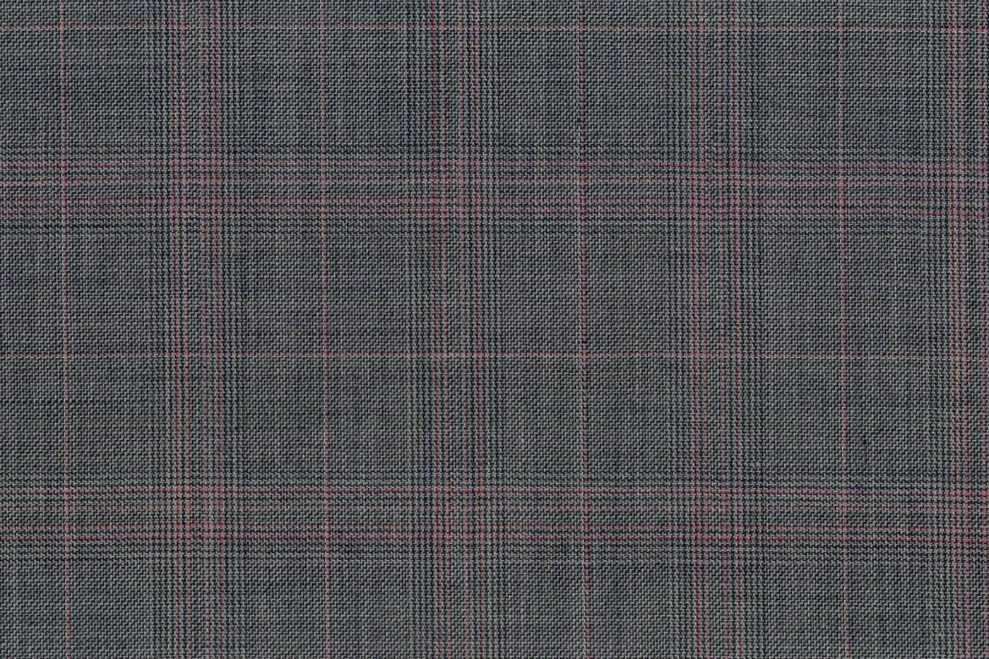 Caesar Romeo 26459-110 LT.GREY W/SALMON CHK fabric swatch