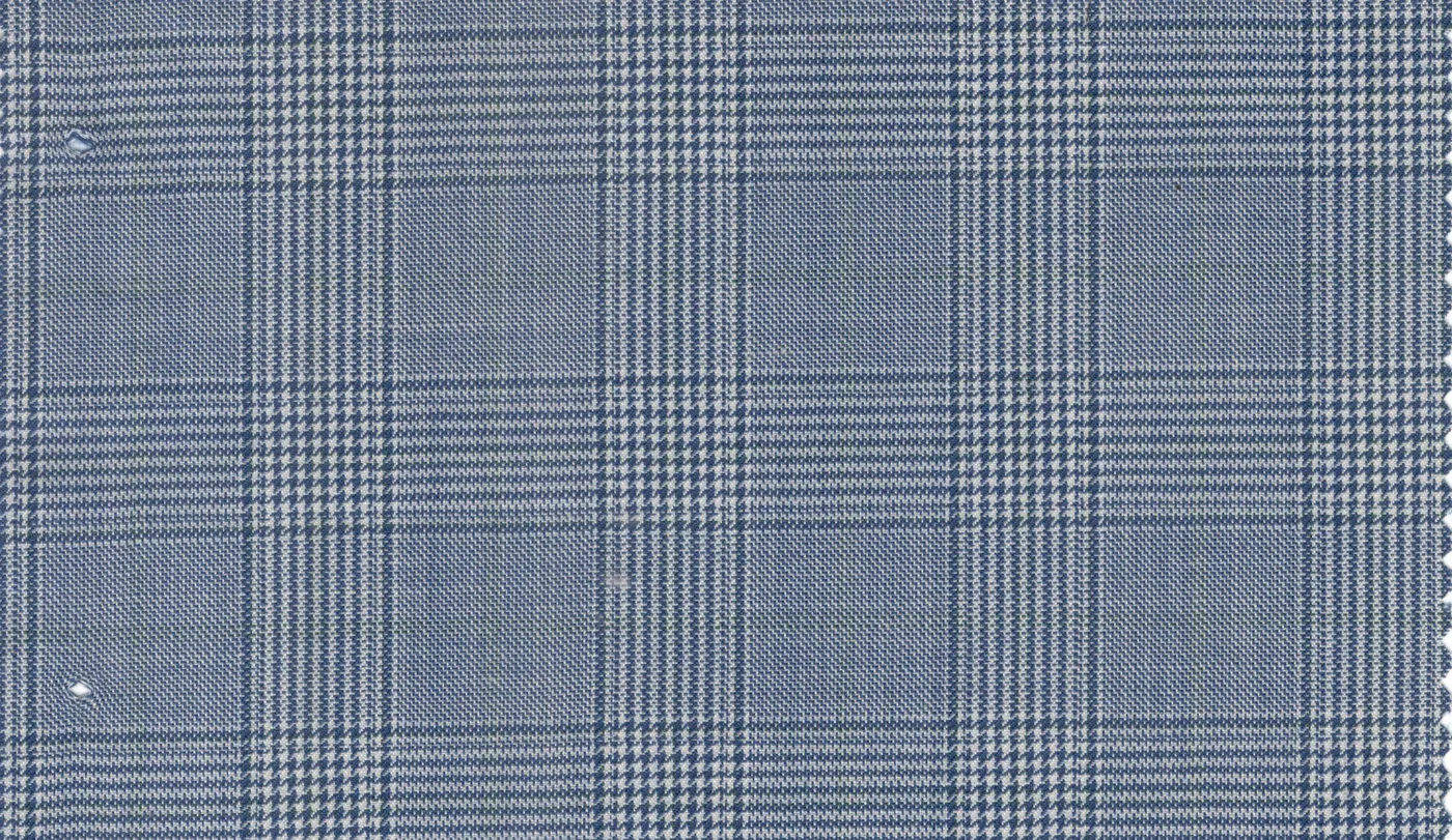 Caesar Romeo 29636-110 Blue Check fabric swatch