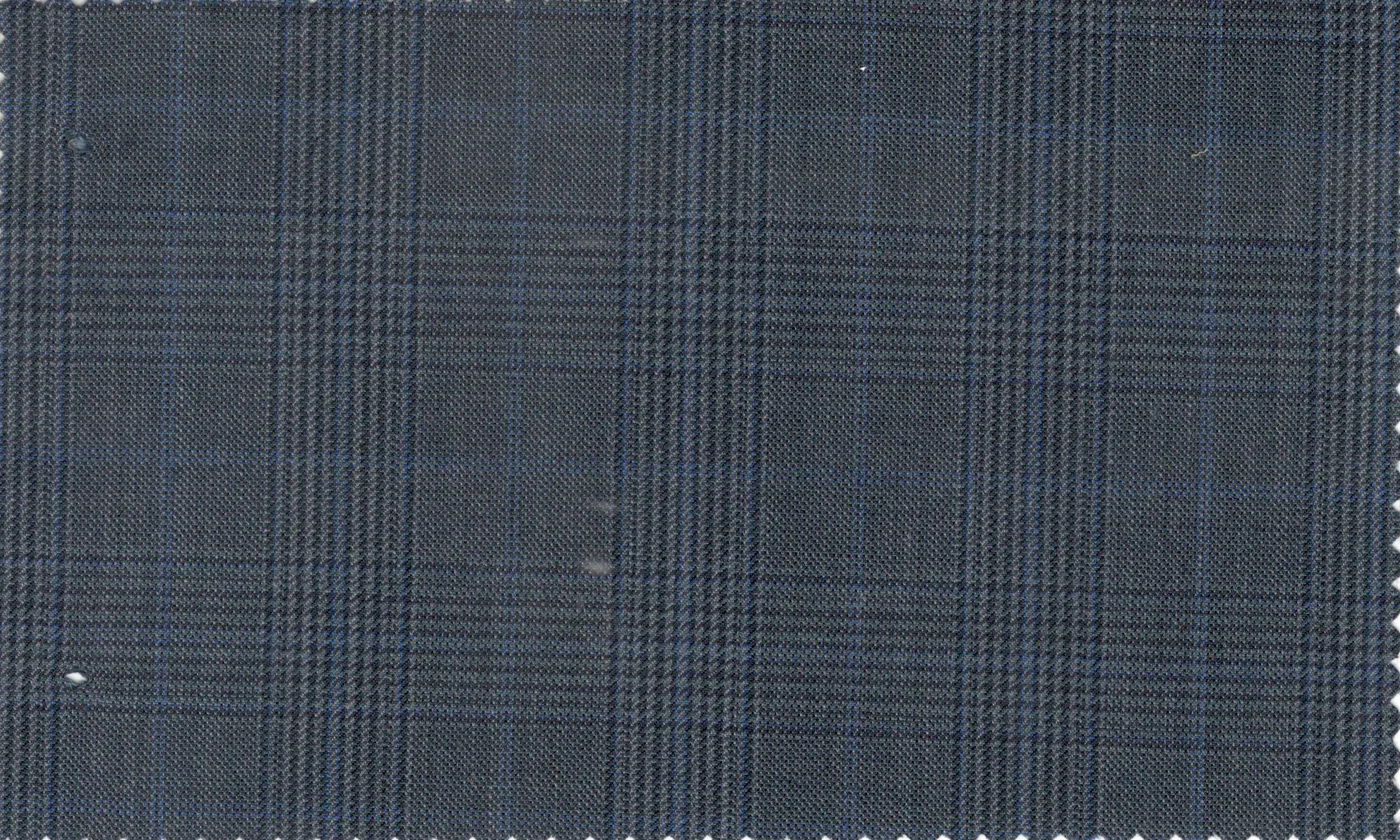 Caesar Romeo 29639-110 Bluish Check fabric swatch