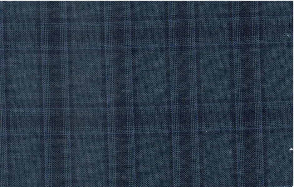Caesar Romeo 30226-110 Medium Blue w/ Blue Windowpane fabric swatch