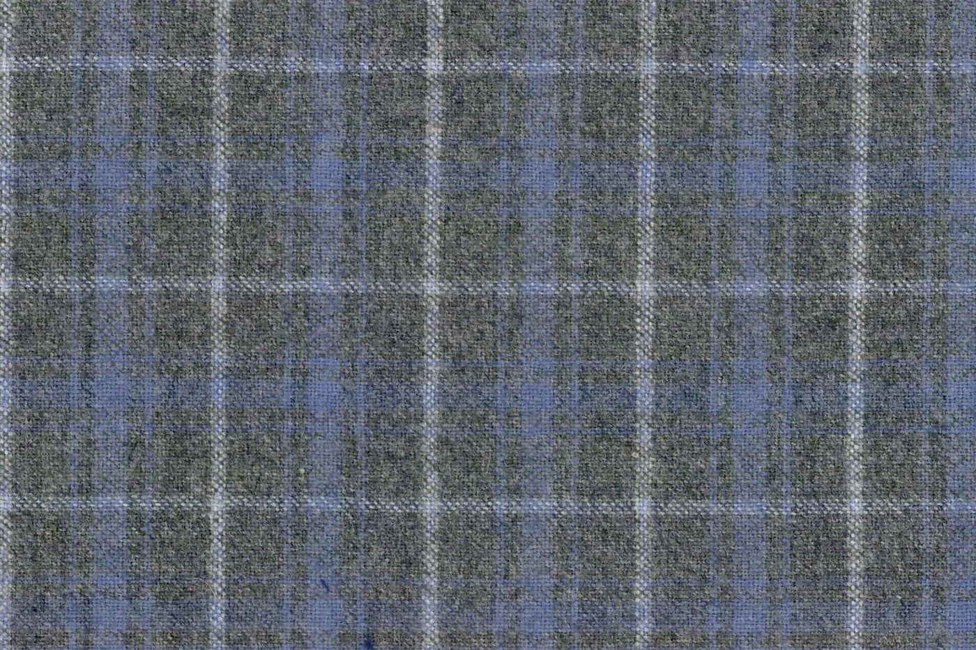 Devonshire Tweeds 28549-195 LT GREY W/BLUE WP fabric swatch