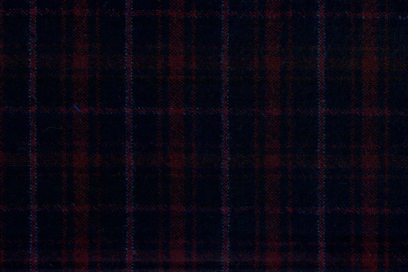 Devonshire Tweeds 28552-195 NAVY W/RED WPANE fabric swatch