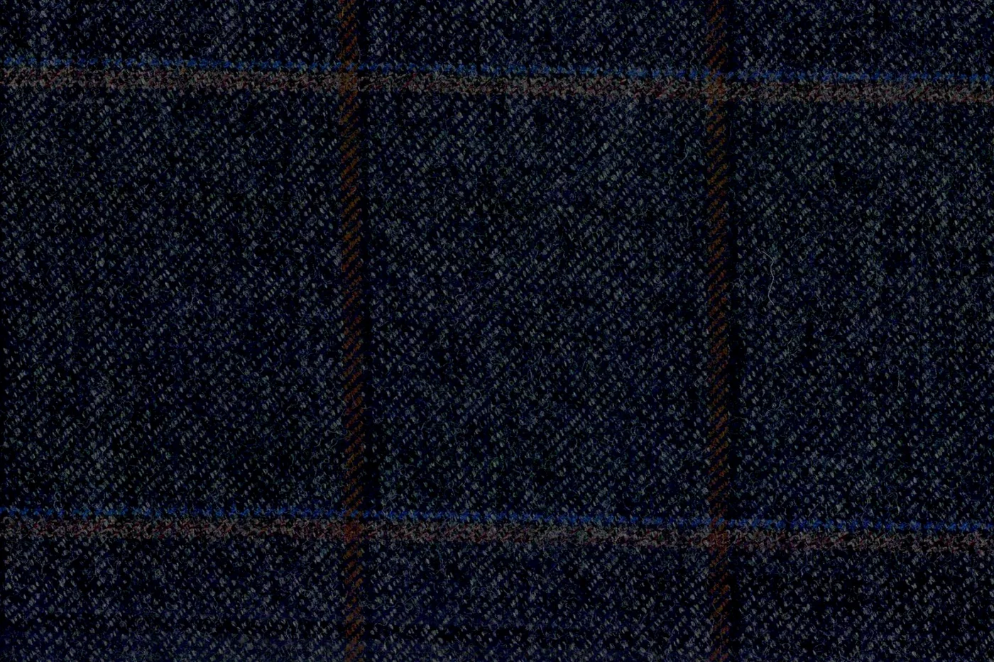 Devonshire Tweeds 28566-195 GREY W/BLUE WPANE fabric swatch