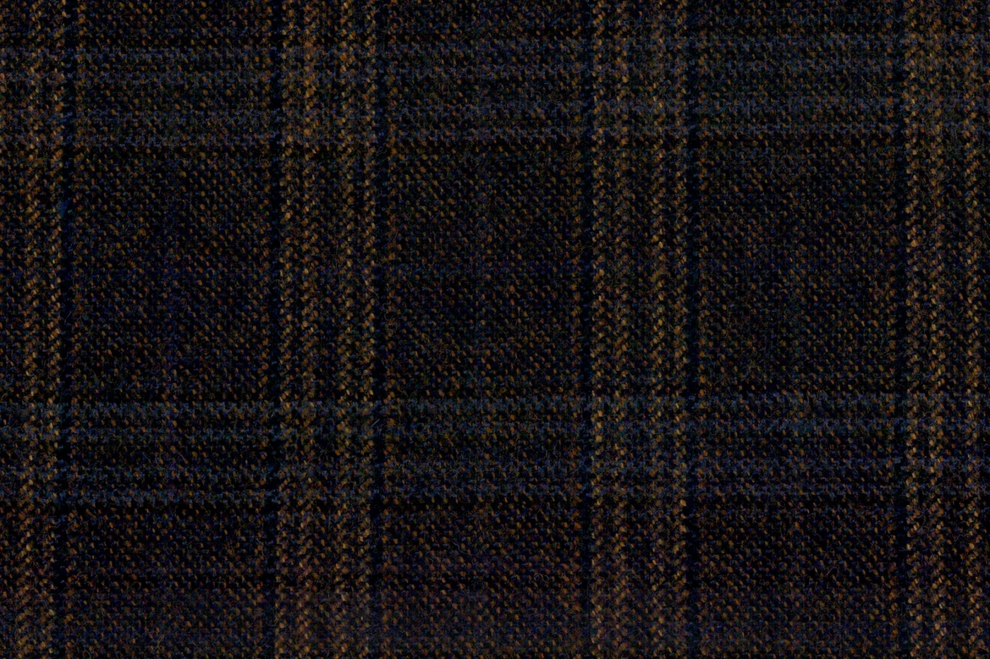 Devonshire Tweeds 28571-195 DARK BROWN CHECK fabric swatch