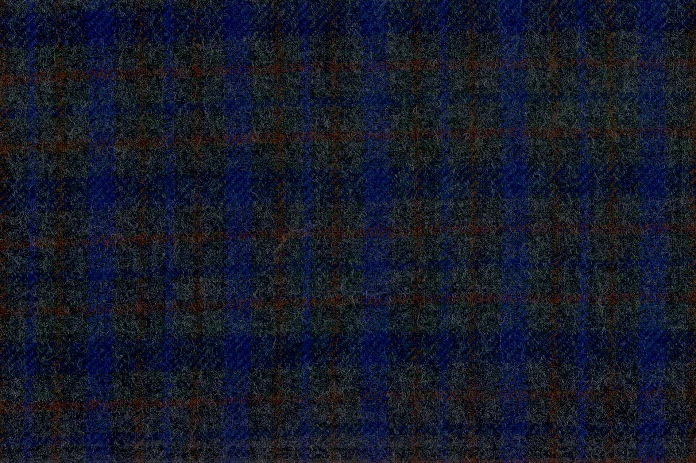 Devonshire Tweeds 28573-195 GREY W/BLUE CHECK fabric swatch