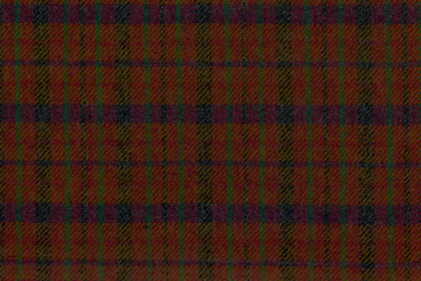 Devonshire Tweeds 28576-195 BROWN W/GREEN CHK fabric swatch