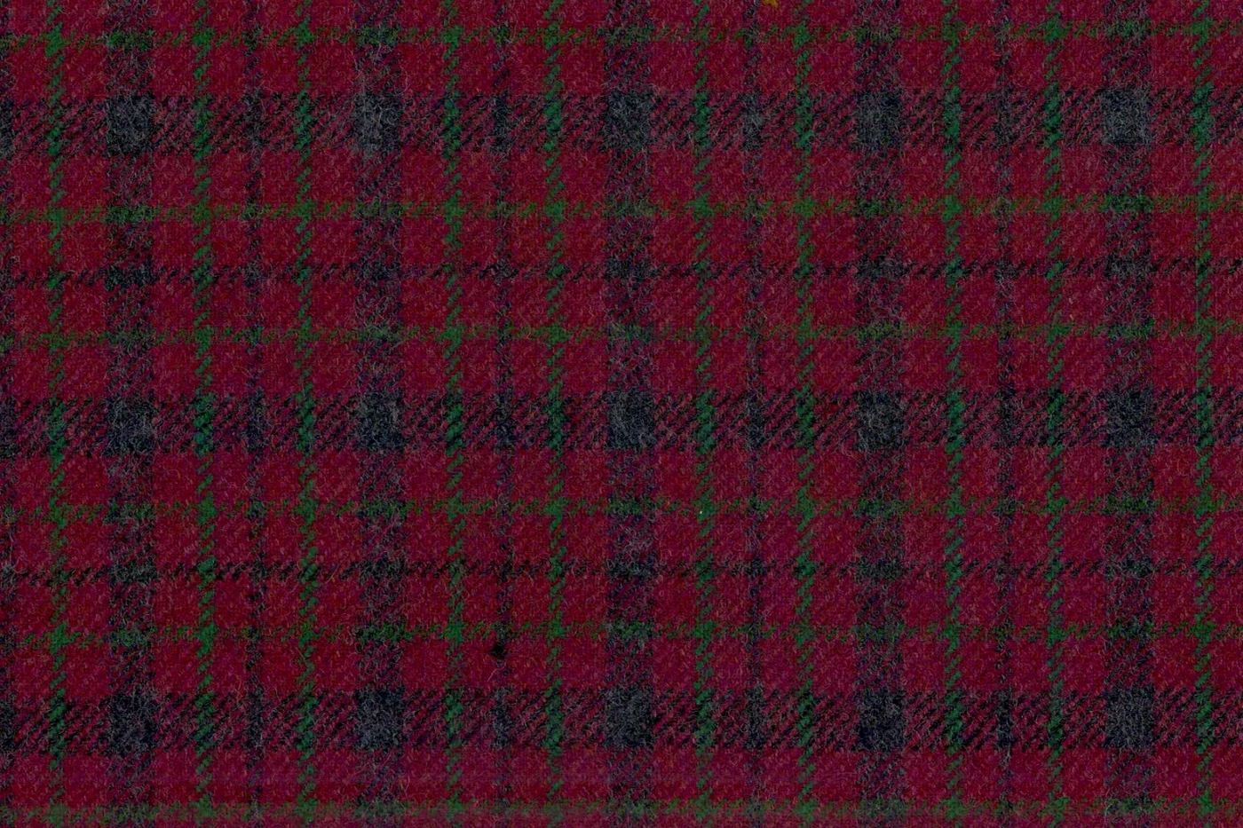 Devonshire Tweeds 28577-195 RED W/GREEN CHECK fabric swatch