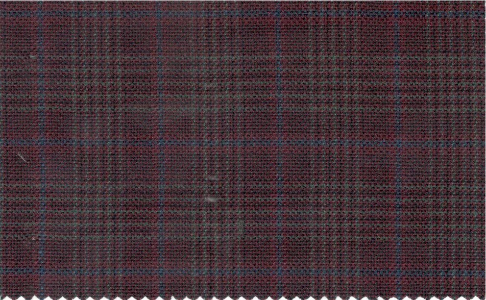 Devonshire Tweeds 29296-195 Maroon Check fabric swatch