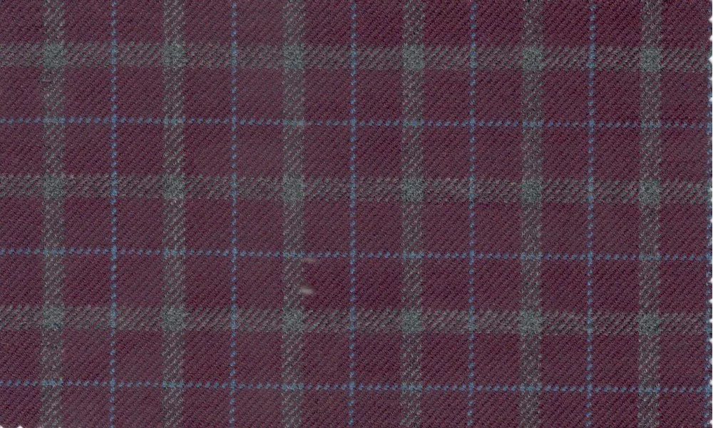 Devonshire Tweeds 29297-195 Maroon Windowpane fabric swatch
