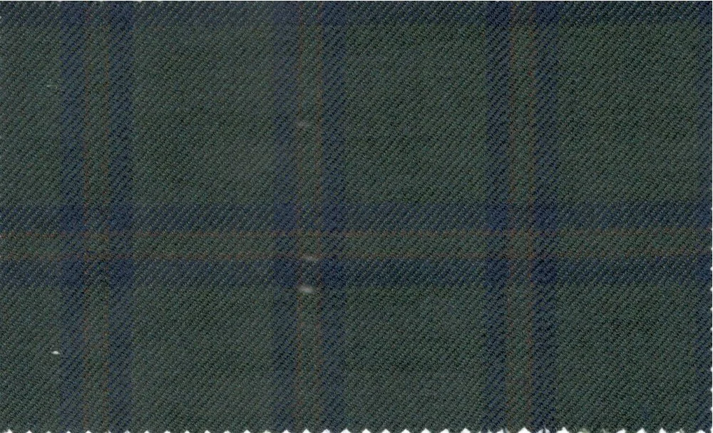 Devonshire Tweeds 29301-195 Dark Green Check fabric swatch