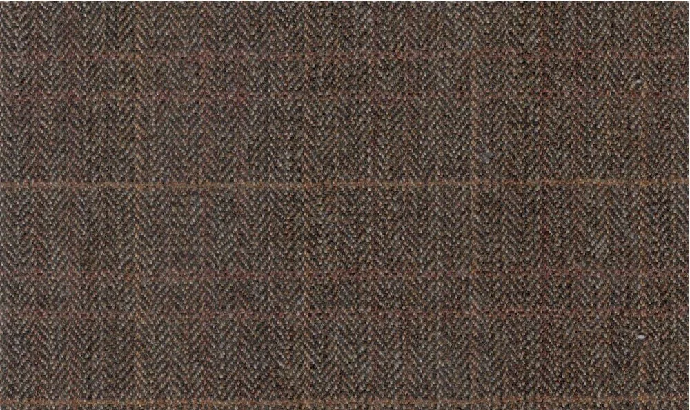 Devonshire Tweeds 29870-220 Brown w/ Brown Windowpane fabric swatch