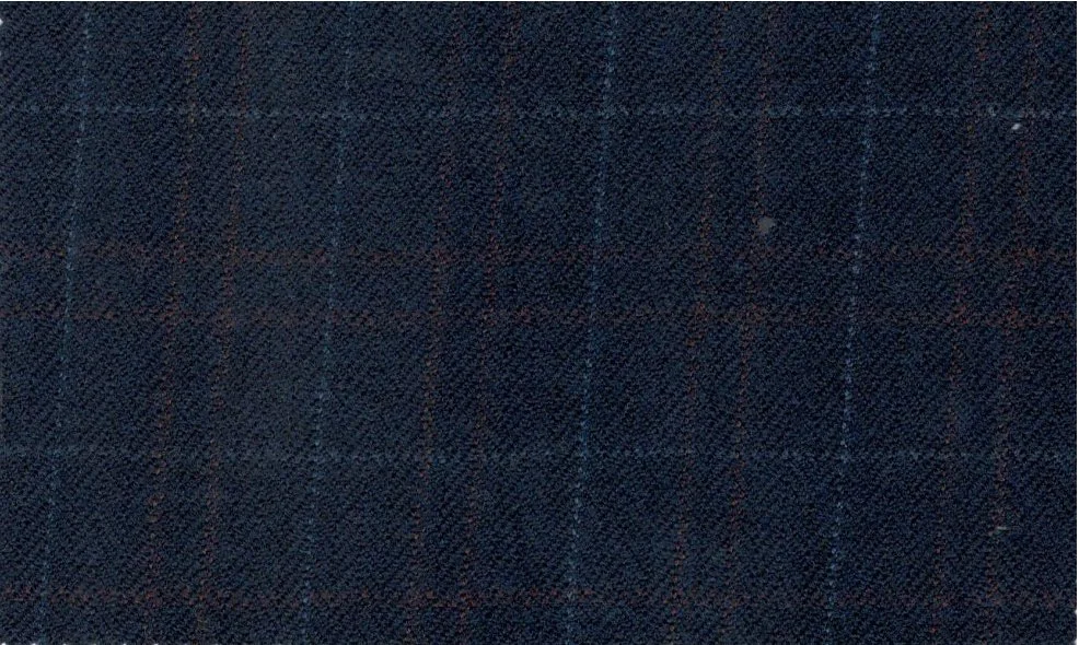 Devonshire Tweeds 29875-220 Dark Blue Multi Windowpane fabric swatch