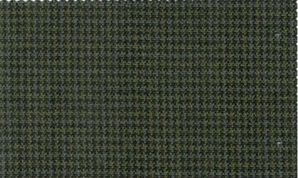 Devonshire Tweeds 30027-195 Green Houndstooth fabric swatch