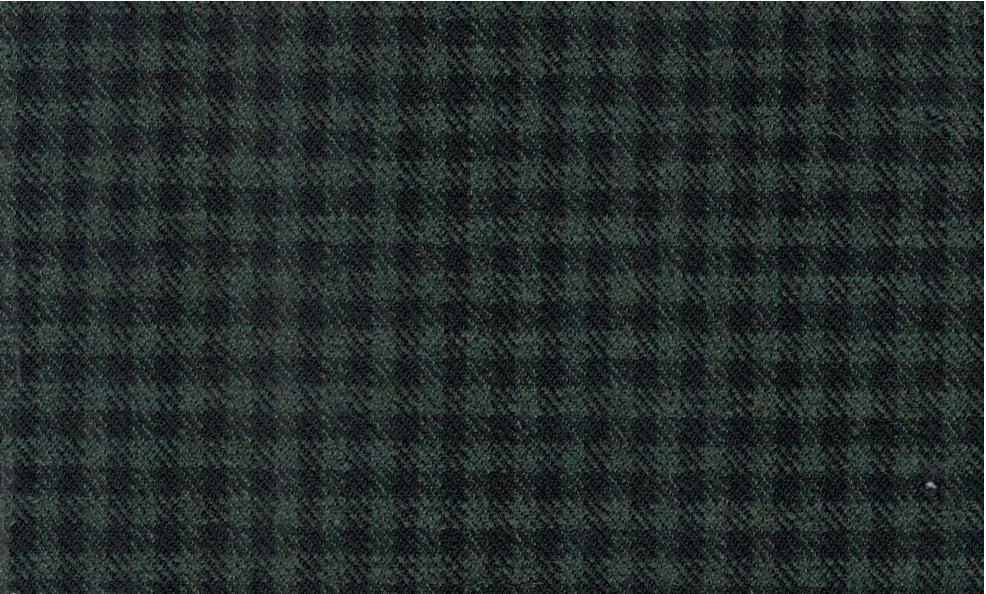 Devonshire Tweeds 30037-195 Green Minicheck fabric swatch
