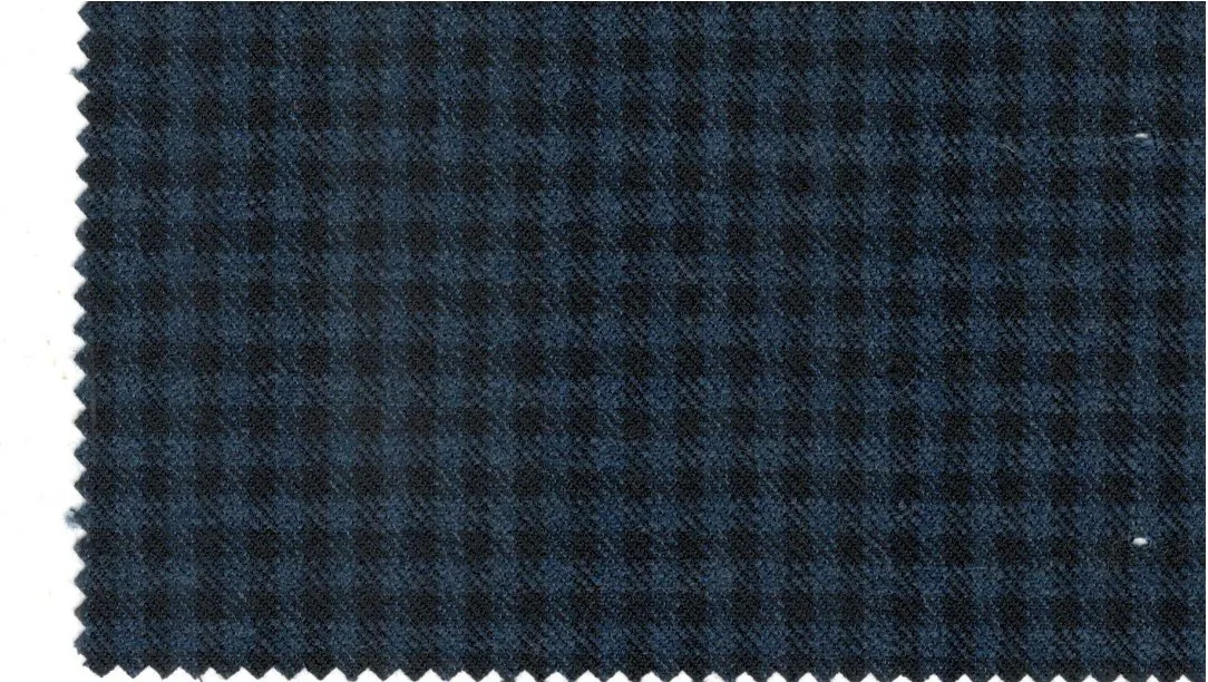 Devonshire Tweeds 30038-195 Blue Minicheck fabric swatch