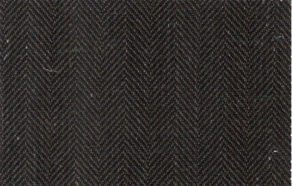 Devonshire Tweeds 30050-210 Dark Brown Herringbone Slub fabric swatch