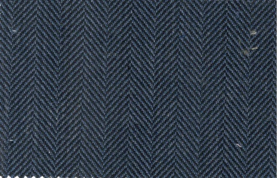 Devonshire Tweeds 30052-210 Medium Blue Herringbone Slub fabric swatch
