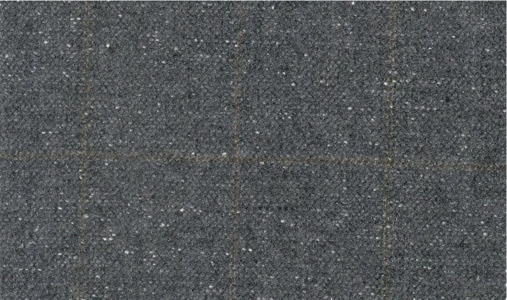 Devonshire Tweeds 30056-210 Grey w/ Tan Windowpane fabric swatch