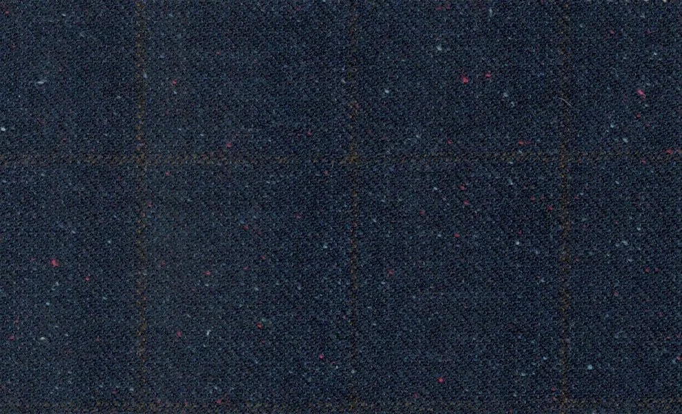 Devonshire Tweeds 30059-210 Navy Blue w/ Wine Windowpane fabric swatch