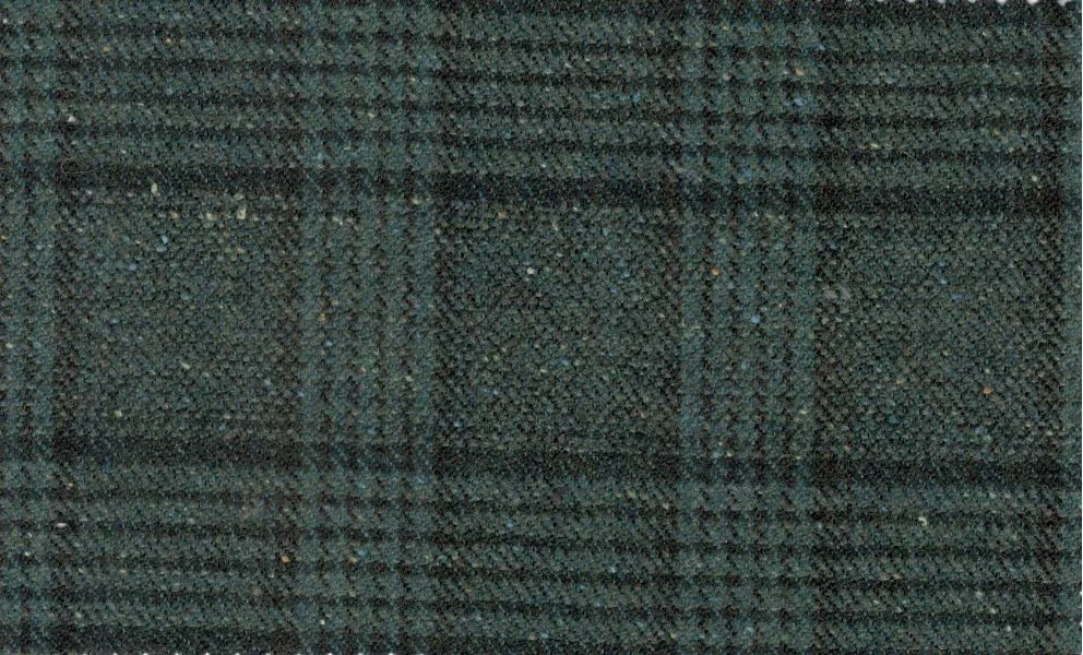 Devonshire Tweeds 30060-210 Green Check fabric swatch