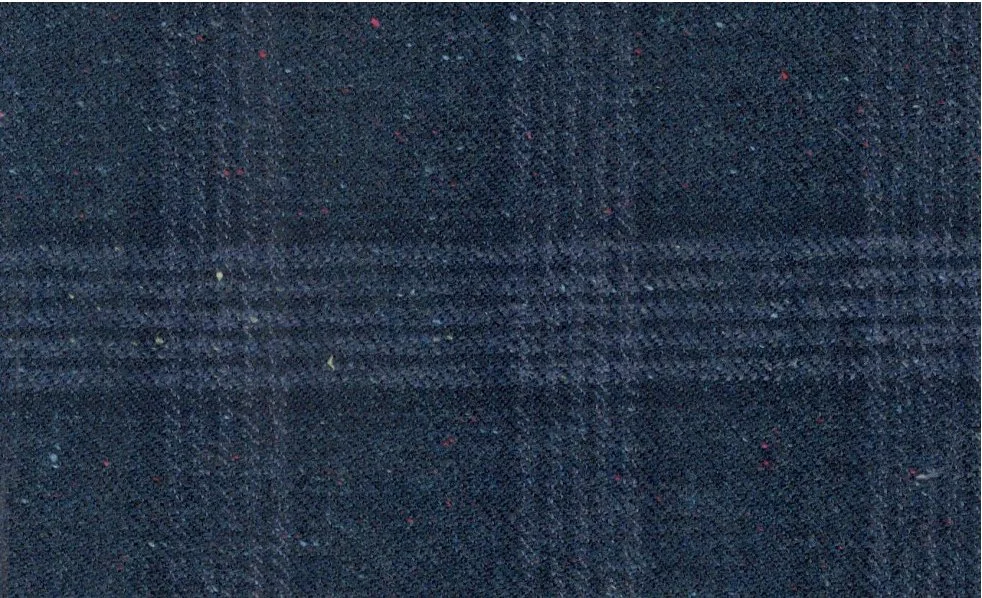Devonshire Tweeds 30061-210 Blue Check fabric swatch