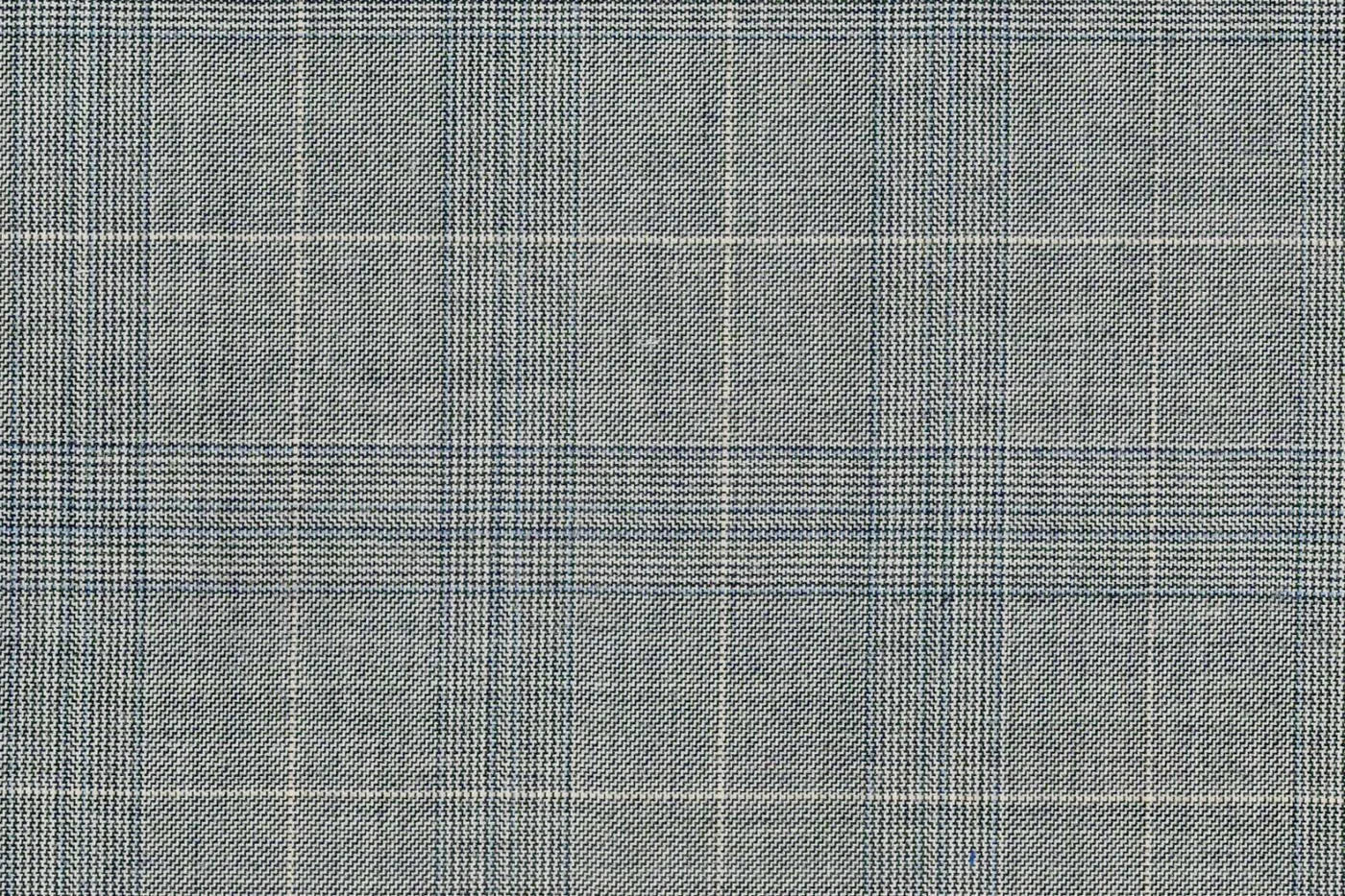 Dormeuil 15.8 Super 150's 27810-880 LIGHT GREY CHECK fabric swatch