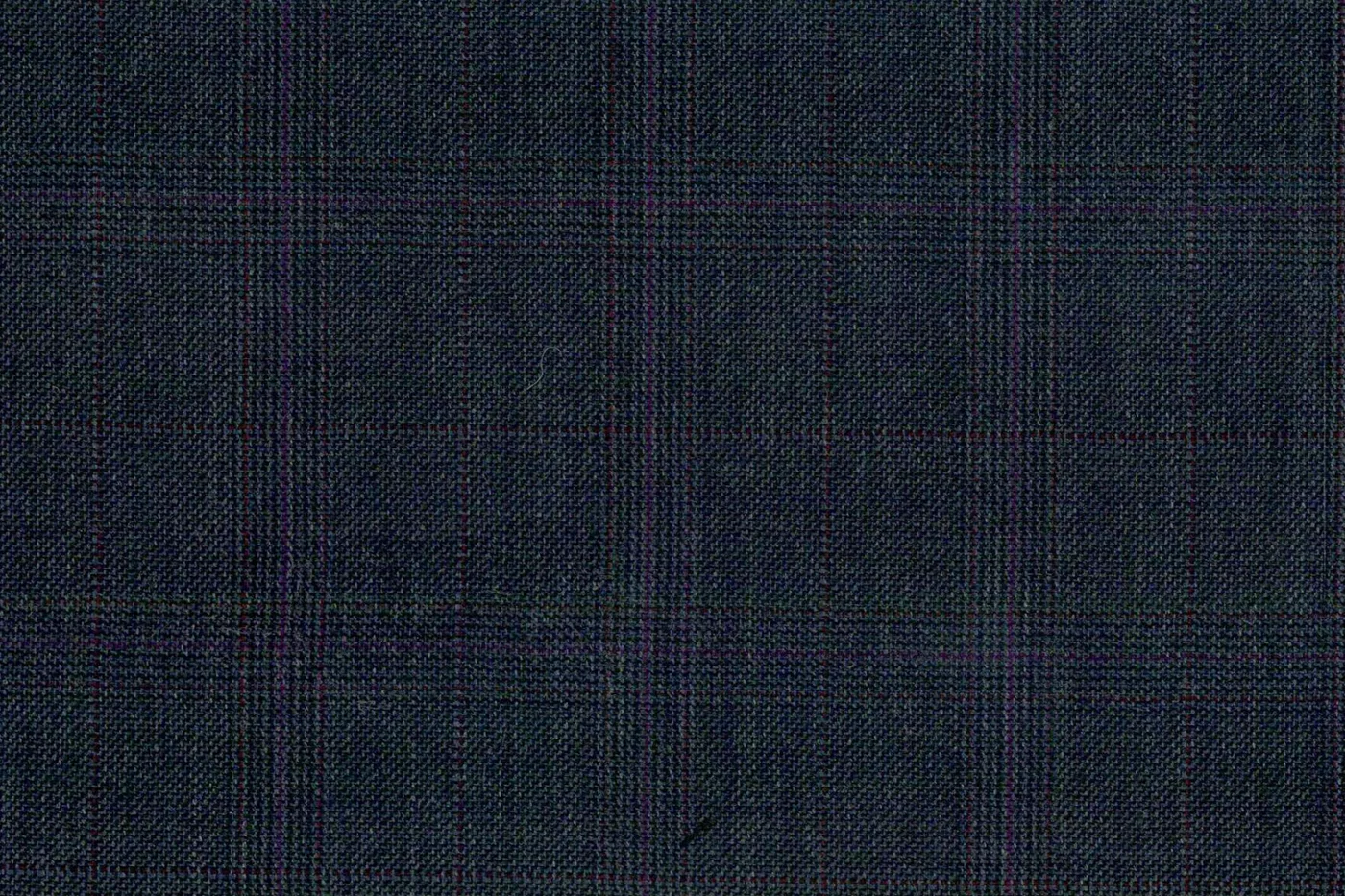 Dormeuil Amadeus 26805-625 GREY W/PRPRL CHECK fabric swatch