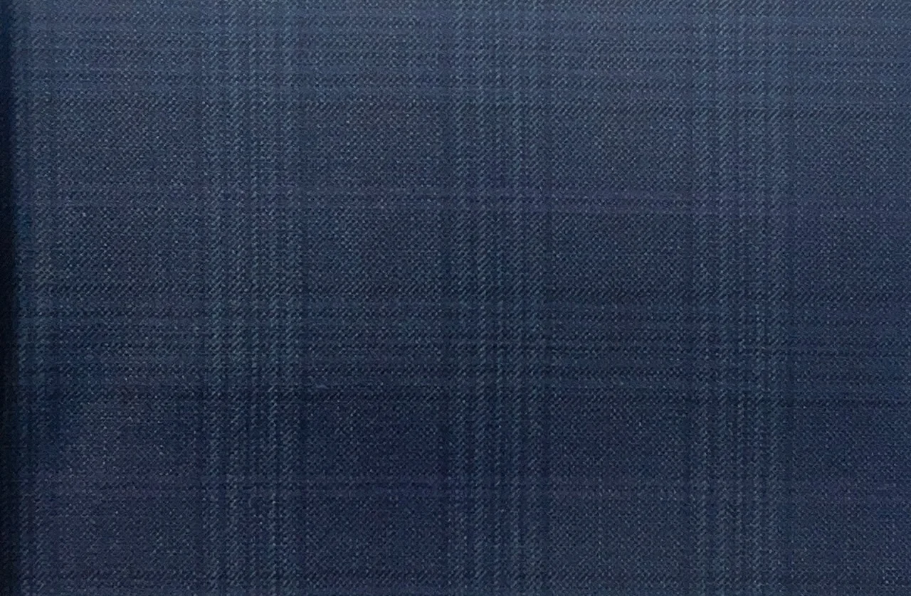 Dormeuil Amadeus 29074-625 MISTY BLUE CHECK fabric swatch