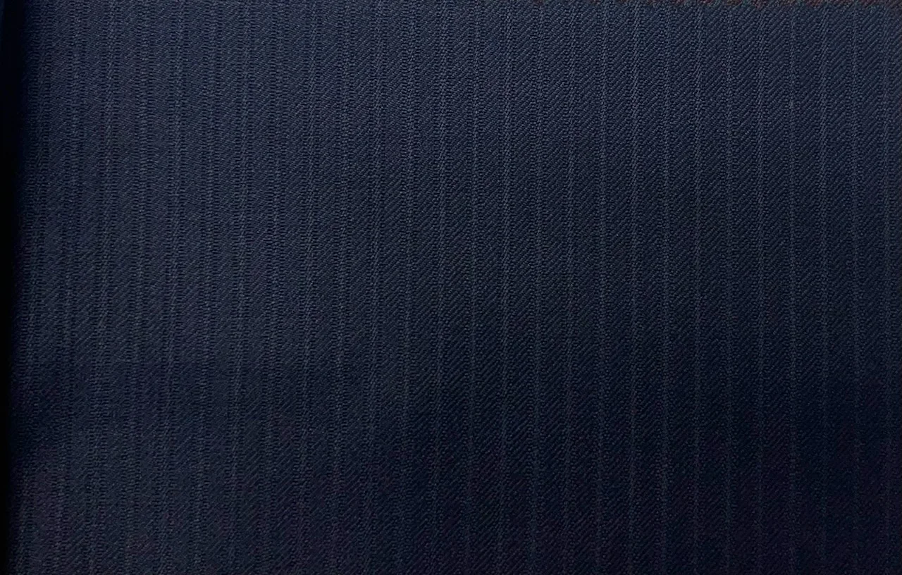 Dormeuil Amadeus 29086-625 MIDNIGHT BLUE SELF STRIPE fabric swatch