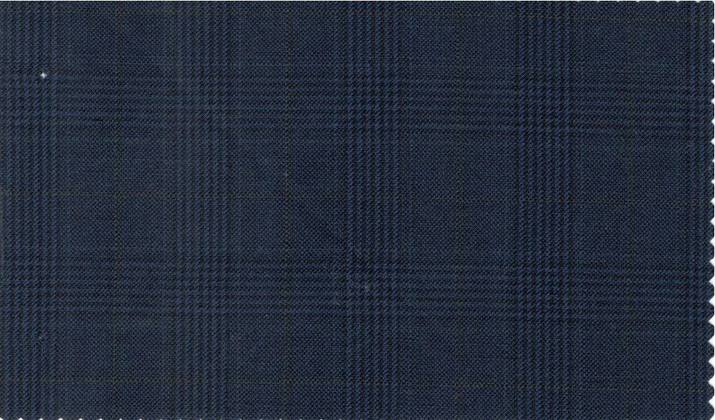 Dormeuil Amadeus 29799-625 Blue Check fabric swatch