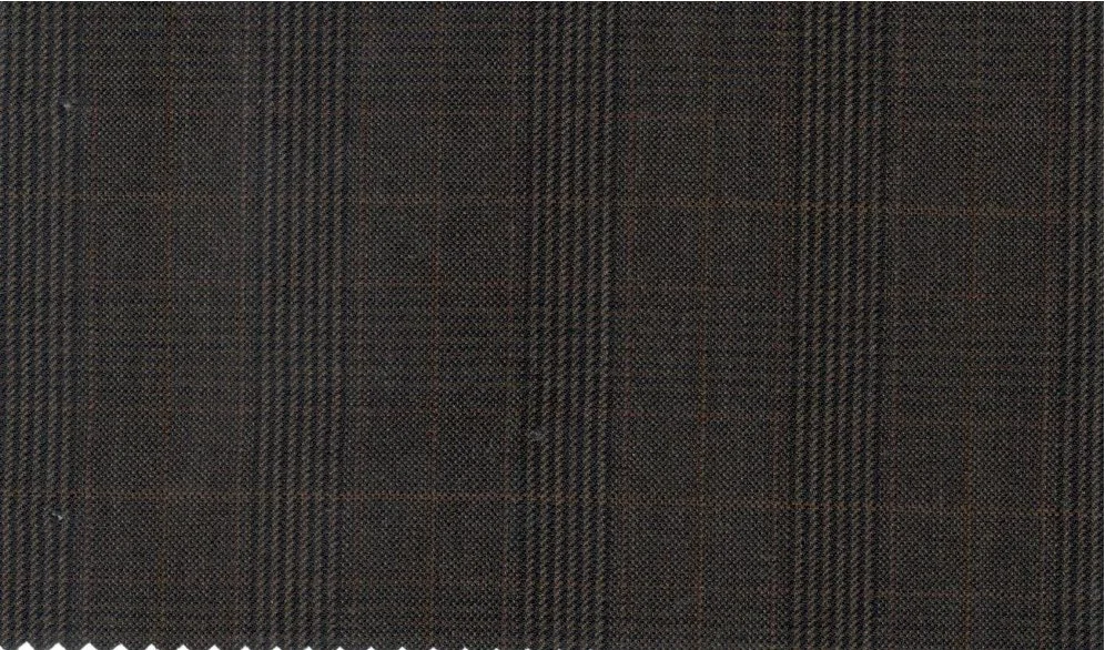 Dormeuil Amadeus 29800-625 Brown Check fabric swatch