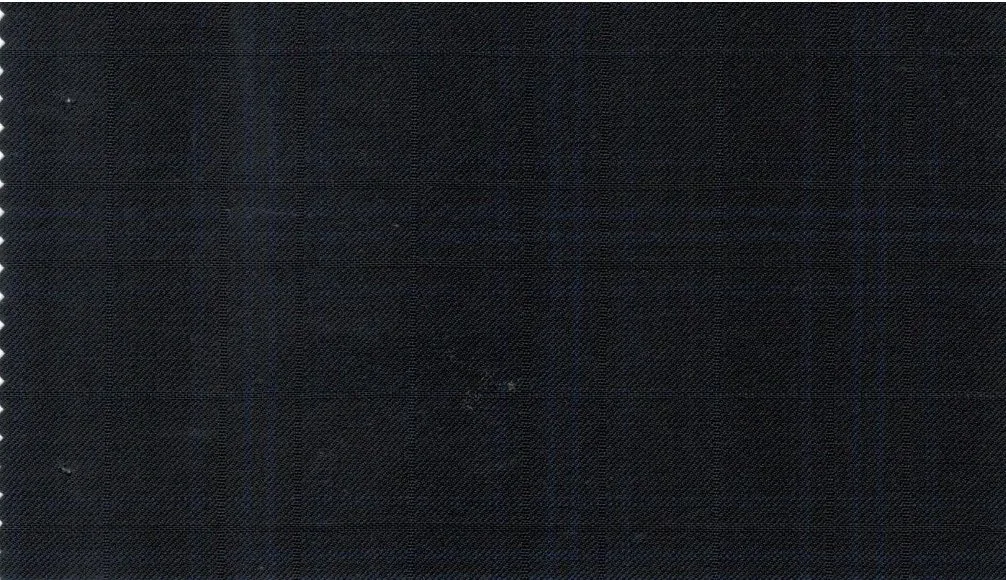Dormeuil Amadeus 29804-625 Black Self Windowpane fabric swatch