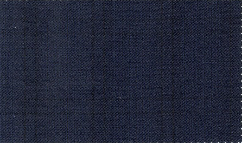 Dormeuil Amadeus 29805-625 Navy Self Check fabric swatch