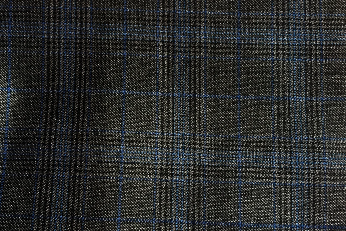 Dormeuil Executive 28291-625 GREY W/BLUE CHECK fabric swatch