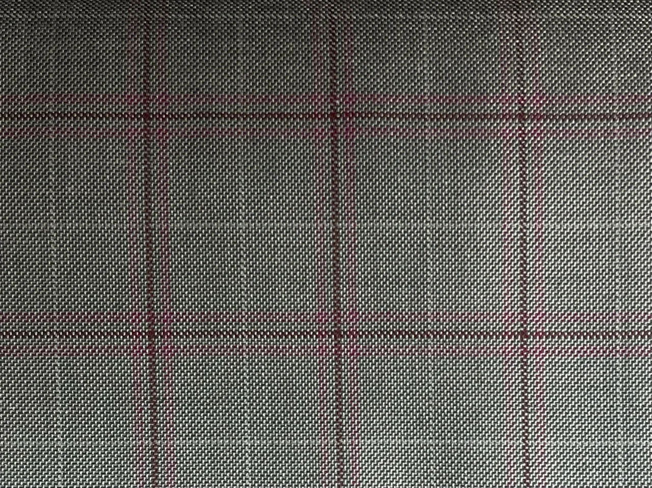 Ferre 25243-340 GREY WITH PURPLE WINOWPANE fabric swatch