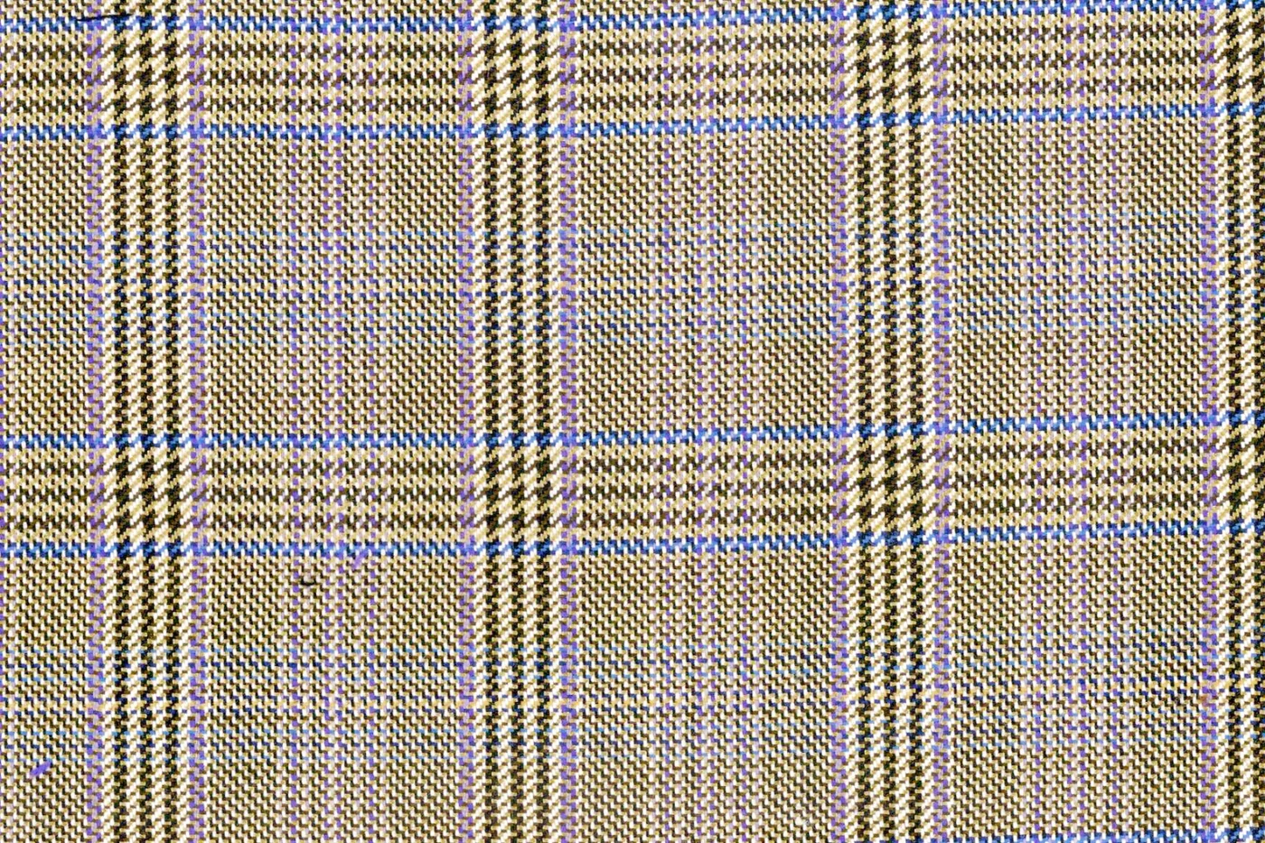 Ferre 25261-340 BEIGE W/BLUE CHK fabric swatch
