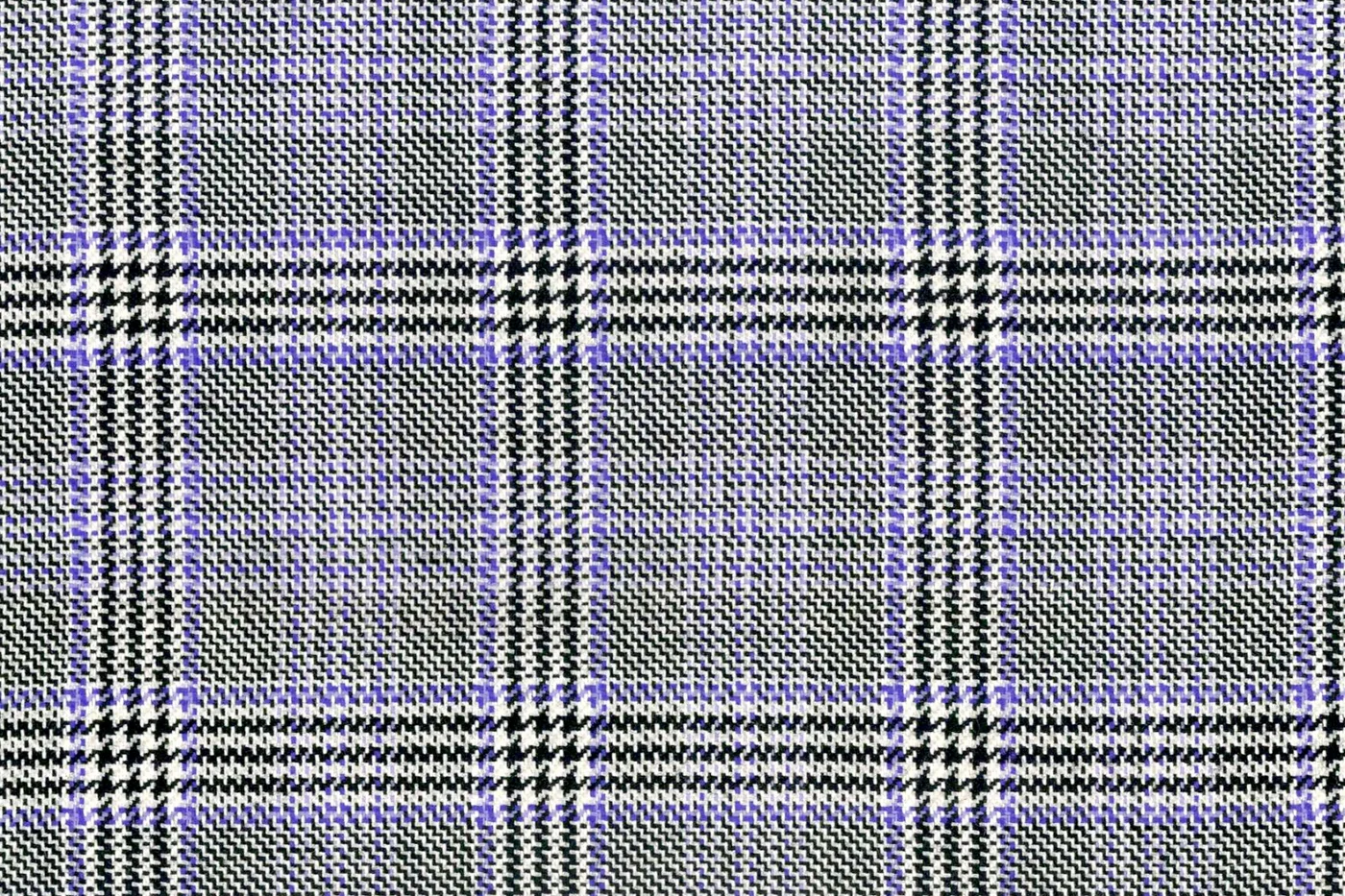 Ferre 25262-340 GREY W/PRPL CHECK fabric swatch