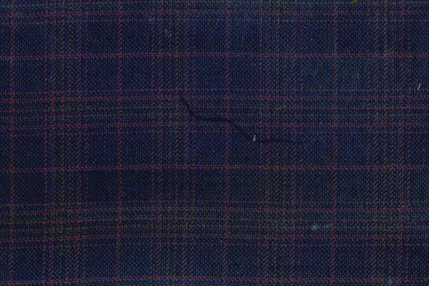Ferre 26833-340 BLUE W/RED CHECK fabric swatch