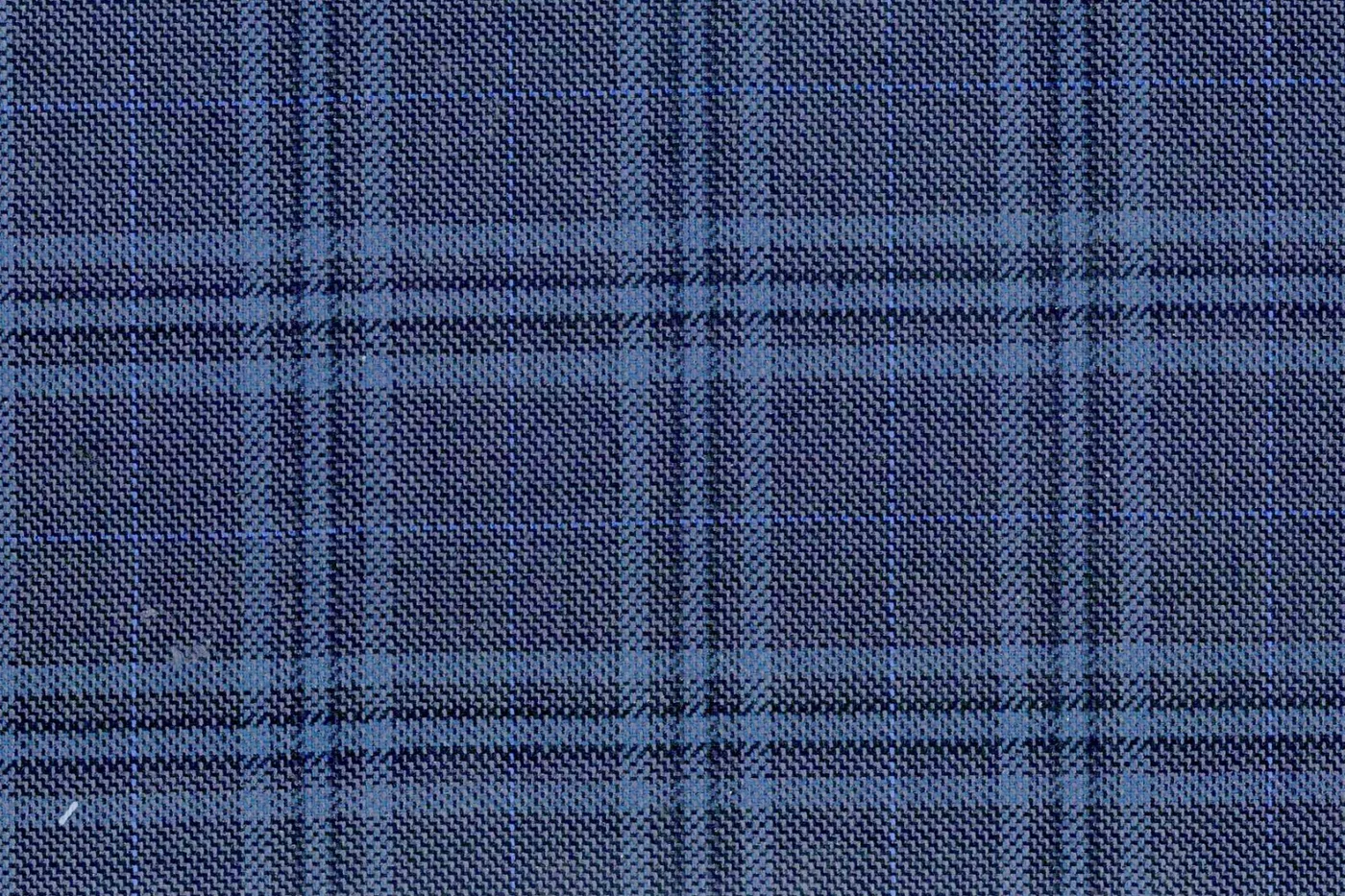 Ferre 27130-340 MEDIUM BLUE CHECK fabric swatch