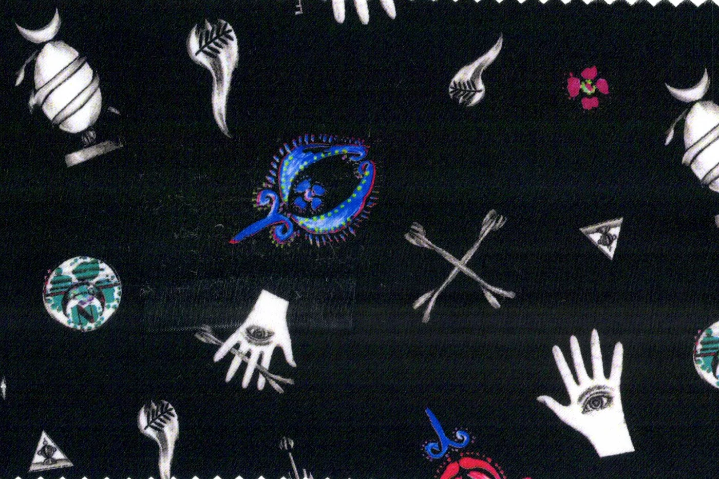 Flash Lining 28003-65 EYE SPY fabric swatch