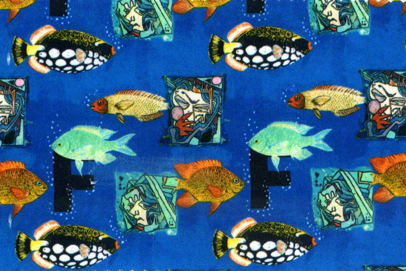 Flash Lining 28004-65 UNDER THE SEA fabric swatch
