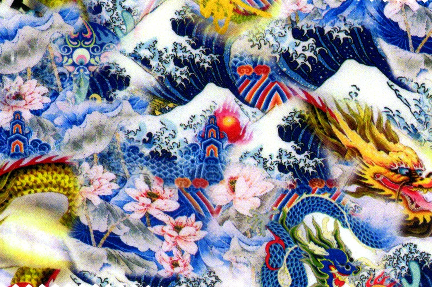 Flash Lining 28018-65 YEAR OF DRAGON fabric swatch