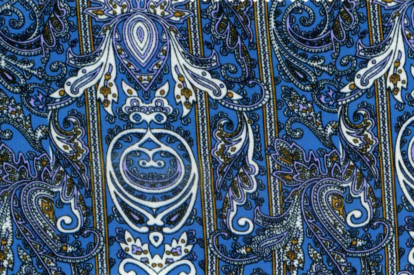 Flash Lining 28026-65 BLUE PAISELEY fabric swatch