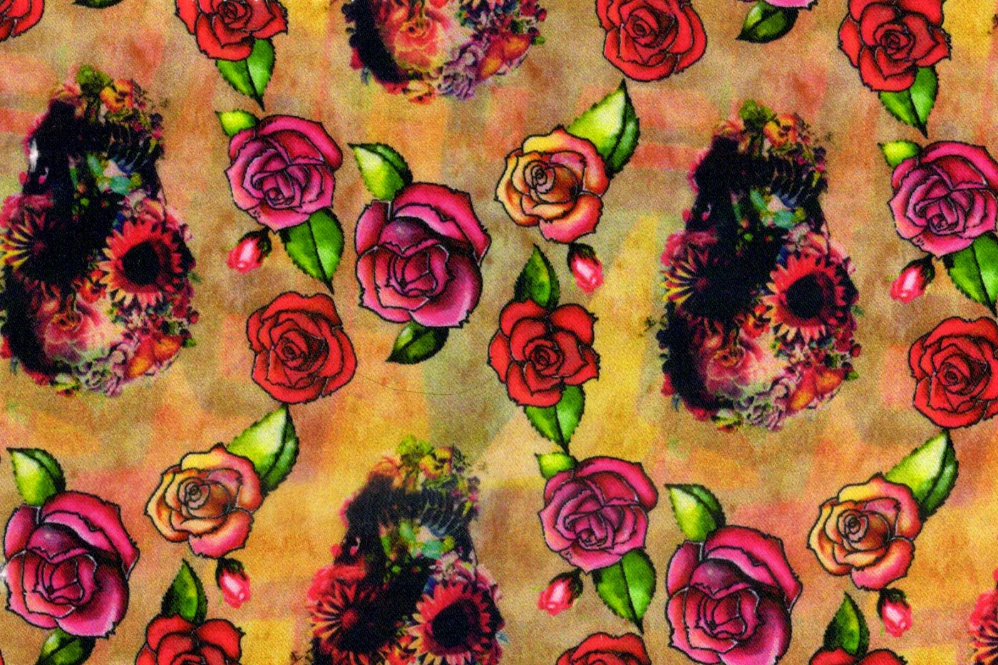 Flash Lining 28034-65 ROSES ARE RED fabric swatch