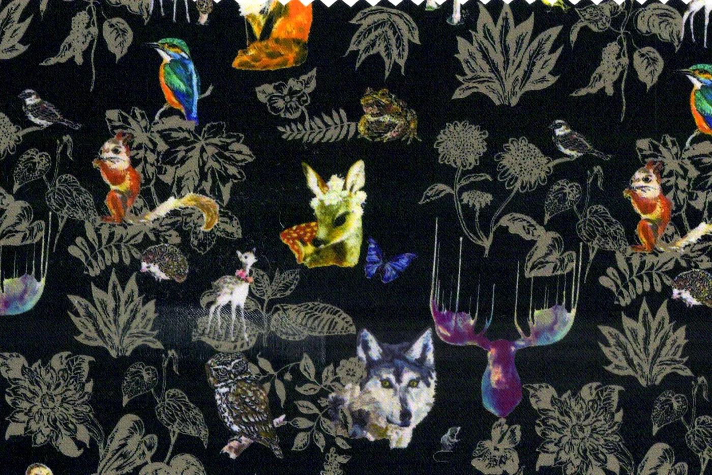 Flash Lining 28035-65 FOREST FRIENDS fabric swatch
