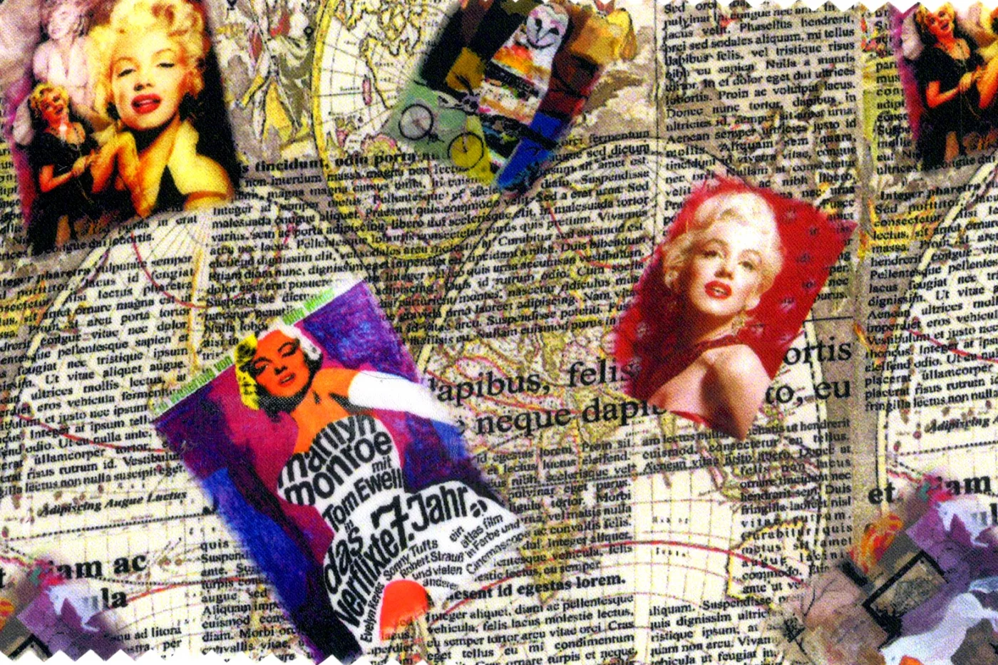 Flash Lining 28047-65 MARILYN MONROE fabric swatch