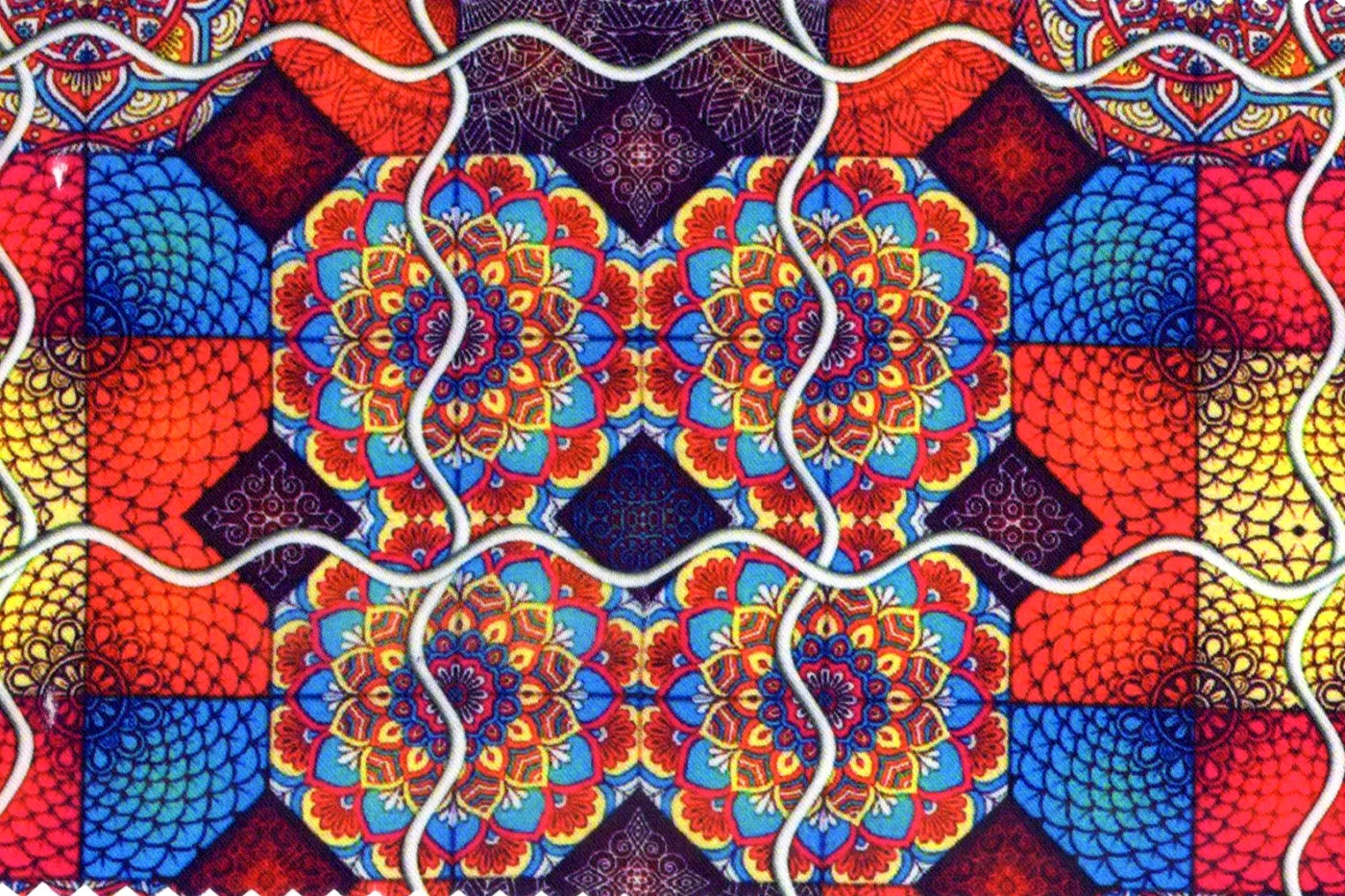 Flash Lining 28204-65 RED MOSAIC fabric swatch